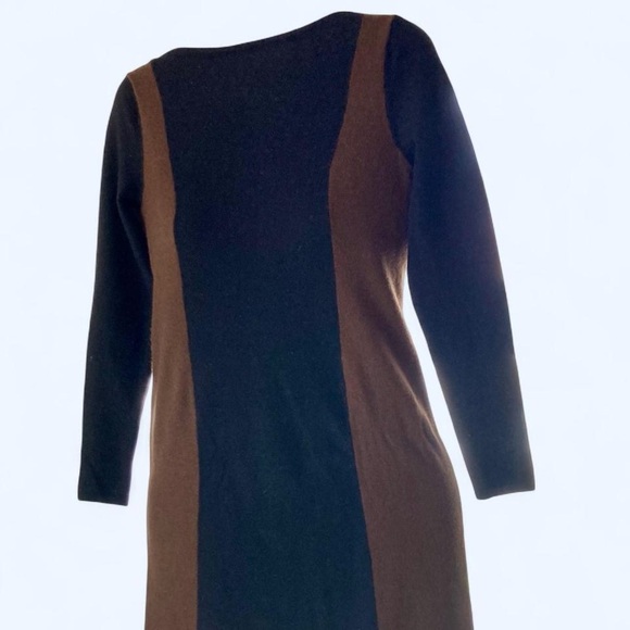 Ralph Lauren Brown and black knit blend dress PS - Picture 1 of 3